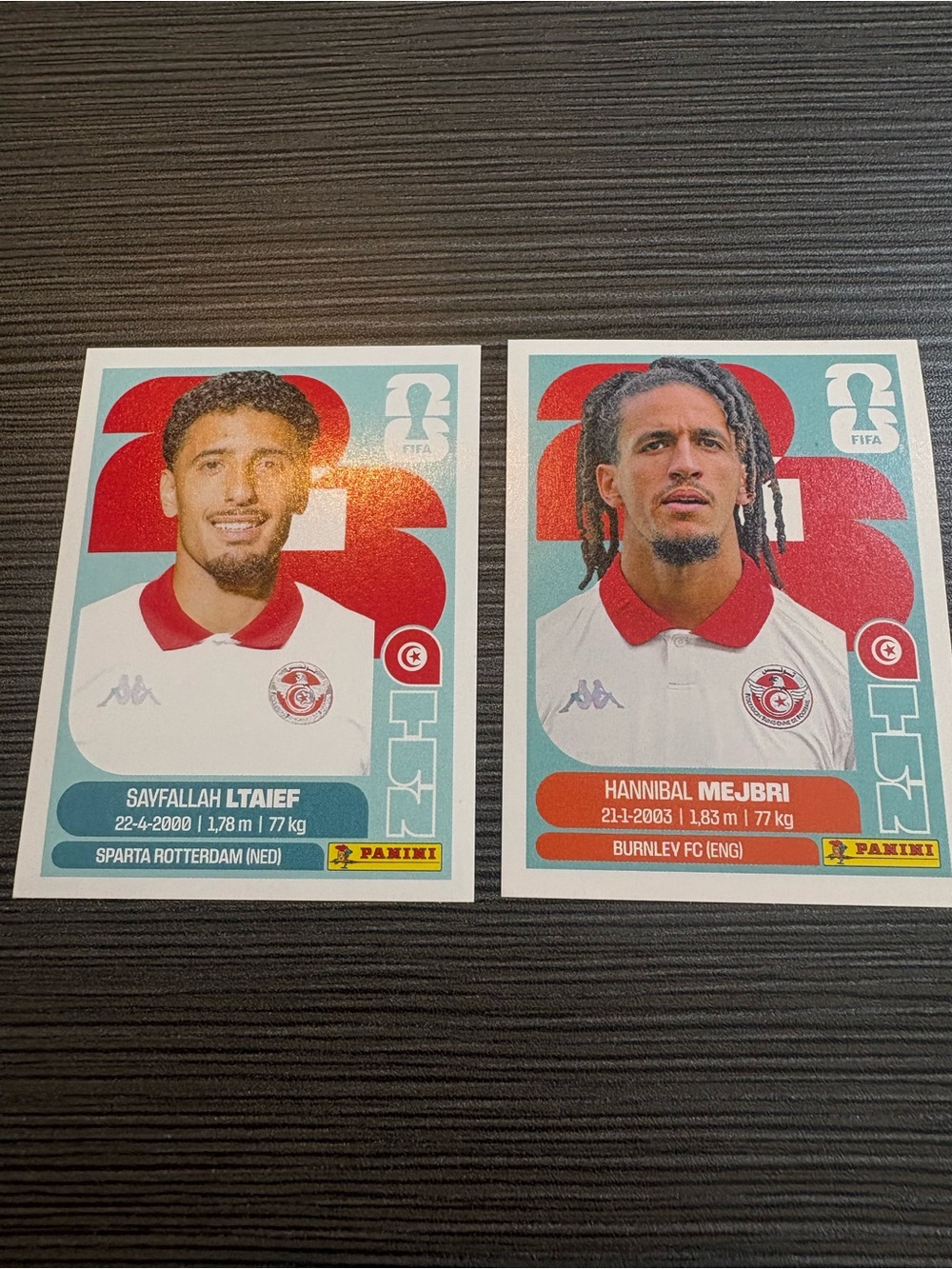 Panini FIFA World Cup 2026 - Tunisia Football Player Stickers